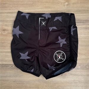 Nununu Black Star Patterned Swim Shorts
